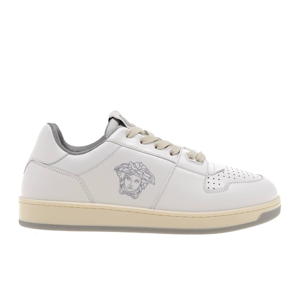 Versace Medusa Men Sneakers White Leather Size 42 / 9 US New - Picture 2 of 8